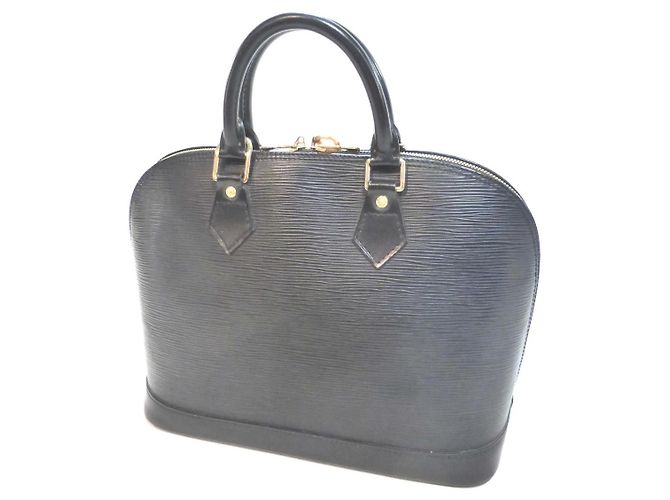 Louis Vuitton Alma PM Pelle Epi Nero - vista 9