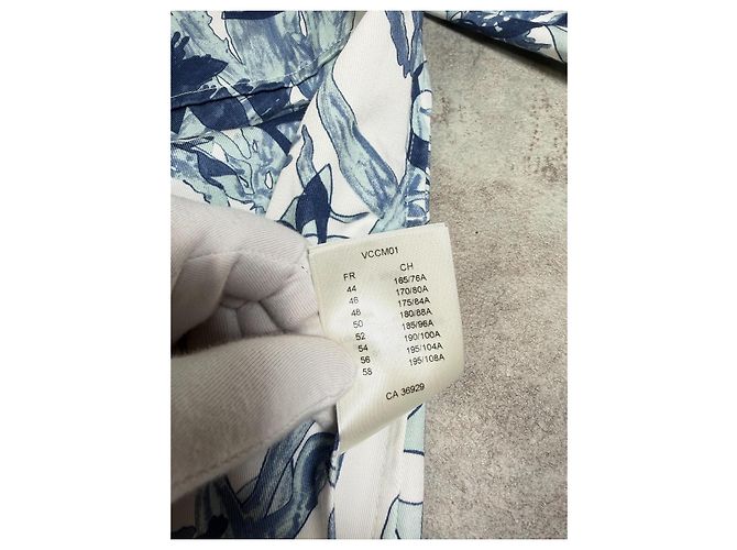 Louis Vuitton Camicia Overshirt Monogram Floral Blanc Bleu FW23 Bianco Blu - vista 10