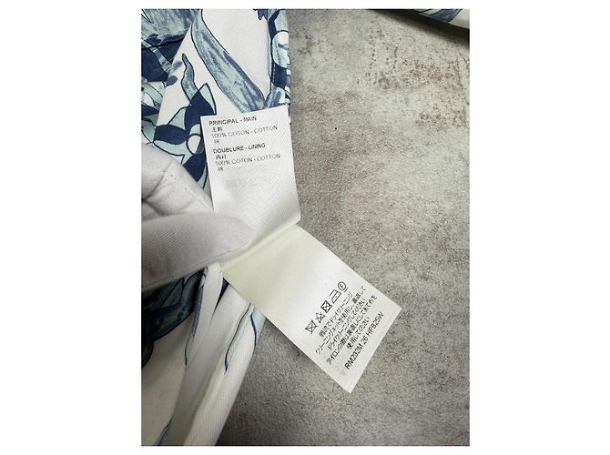 Louis Vuitton Camicia Overshirt Monogram Floral Blanc Bleu FW23 Bianco Blu - vista 13