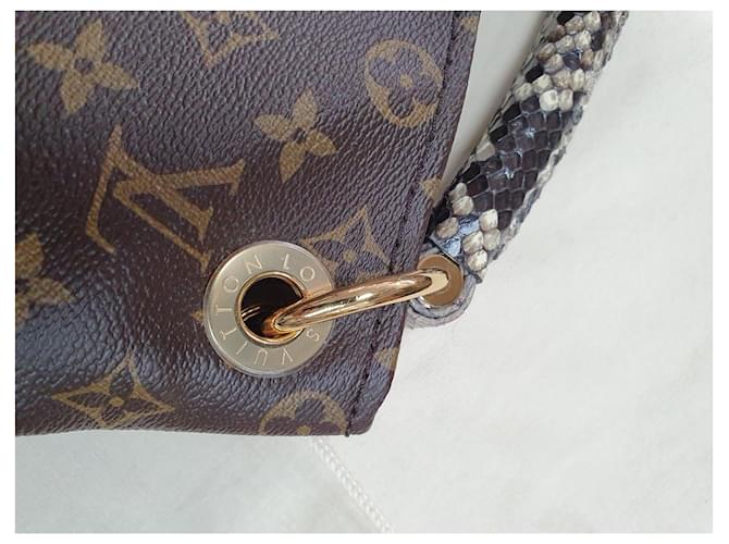 Louis Vuitton Artsy MM Monogram Python Leder Handtasche Braun - Ansicht 11
