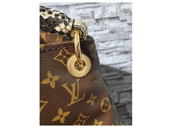 Louis Vuitton Artsy MM Monogram Python Leder Handtasche Braun - Ansicht 7