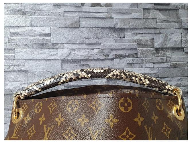 Louis Vuitton Artsy MM Monogram Python Leder Handtasche Braun - Ansicht 8