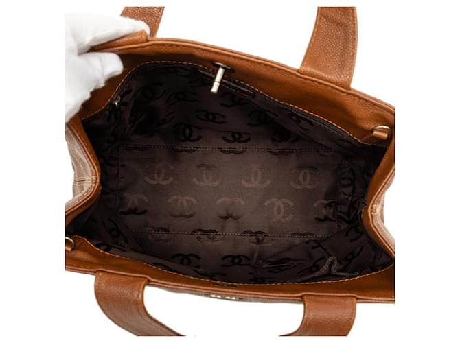 Borsa a tracolla Chanel Coco Mark Turnlock Marrone - vista 5