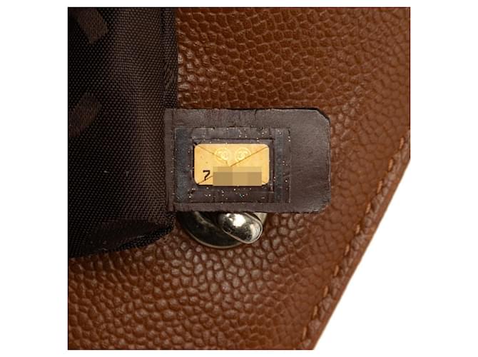 Borsa a tracolla Chanel Coco Mark Turnlock Marrone - vista 7