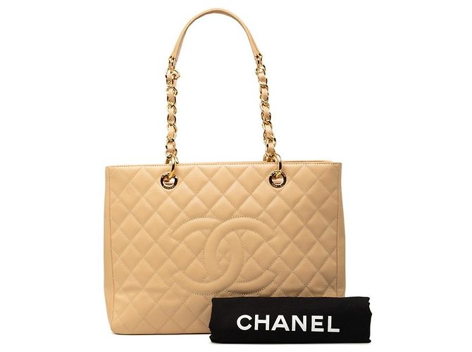 Chanel Coco Mark GST Grand Shopping Tote Beige - vista 7