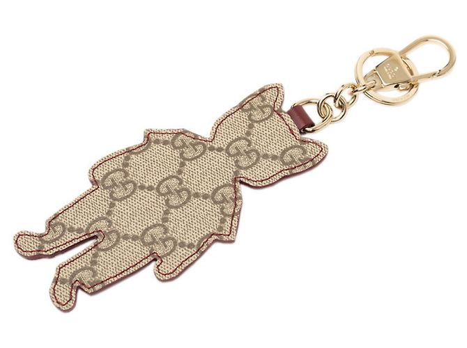 Portachiavi con charm Gucci x Yuko Higuchi BORIS Cat Bianco Beige - vista 2