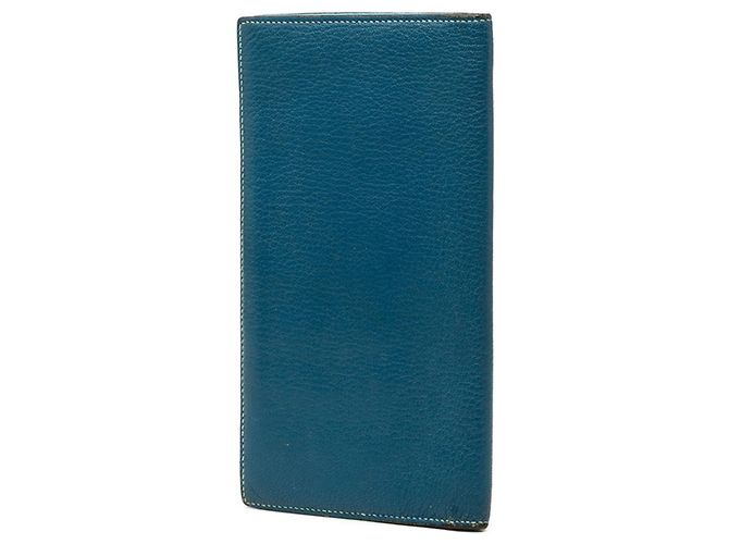Hermès Cartera larga bi-fold Hermes Evelyne Azul Azul marino - vista 2