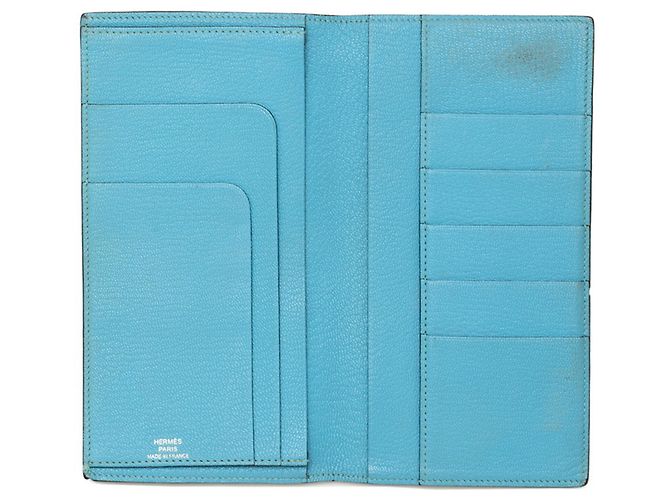 Hermès Cartera larga bi-fold Hermes Evelyne Azul Azul marino - vista 4