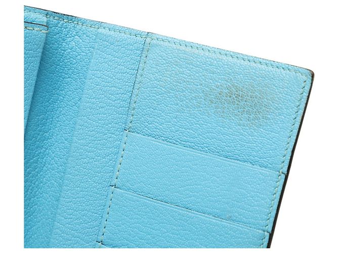 Hermès Cartera larga bi-fold Hermes Evelyne Azul Azul marino - vista 5