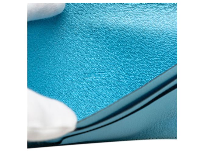 Hermès Cartera larga bi-fold Hermes Evelyne Azul Azul marino - vista 7