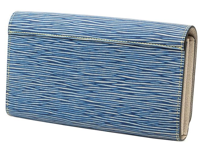 Twist Louis Vuitton Epi Denim Long Wallet Blau - Ansicht 2
