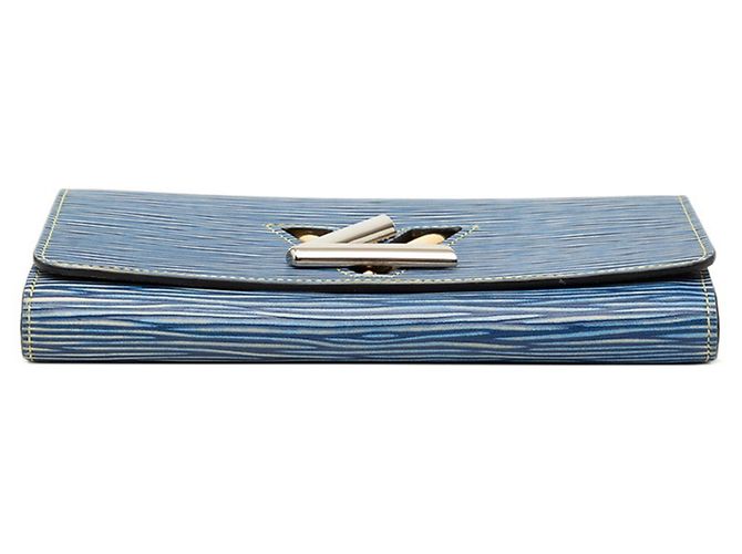 Twist Louis Vuitton Epi Denim Long Wallet Blau - Ansicht 3