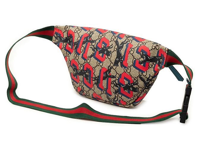 Marsupio Gucci Children's GG Supreme Sherry Line Rosso Beige - vista 2