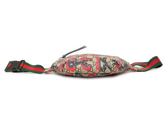Marsupio Gucci Children's GG Supreme Sherry Line Rosso Beige - vista 3