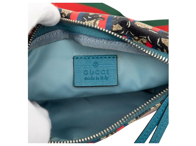 Marsupio Gucci Children's GG Supreme Sherry Line Rosso Beige - vista 6