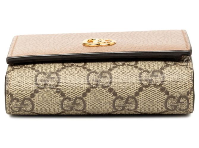 Cartera Bi-fold Gucci GG Marmont Supreme Beige - vista 3