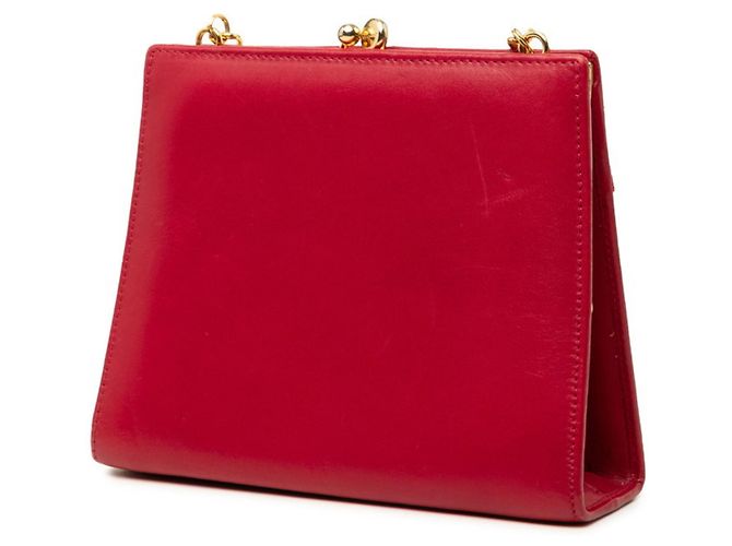Borsa a Spalla Vara Chain Salvatore Ferragamo Rosso - vista 2