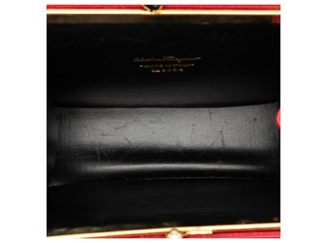 Borsa a Spalla Vara Chain Salvatore Ferragamo Rosso - vista 4