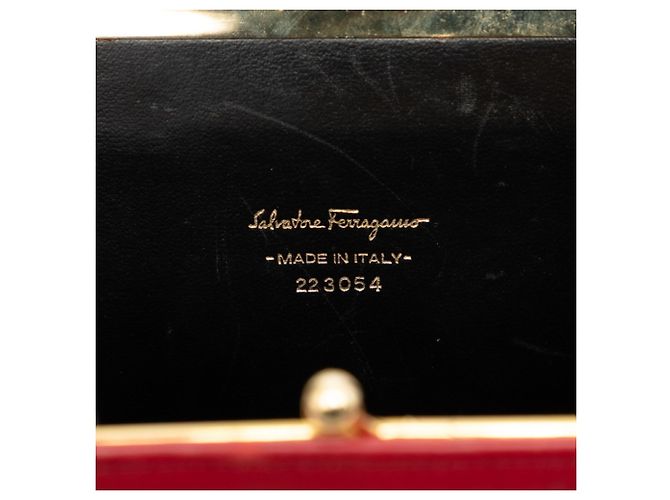 Borsa a Spalla Vara Chain Salvatore Ferragamo Rosso - vista 5