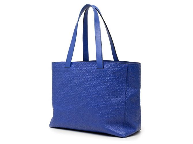 Borsa Tote Loewe Repeat Anagram East West Blu - vista 2