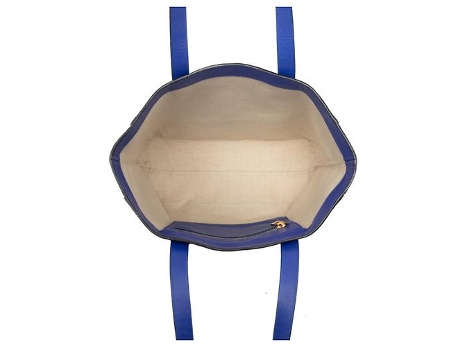 Borsa Tote Loewe Repeat Anagram East West Blu - vista 4