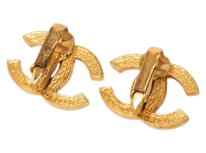 Orecchini a clip Chanel placcati oro e strass D'oro - vista 2