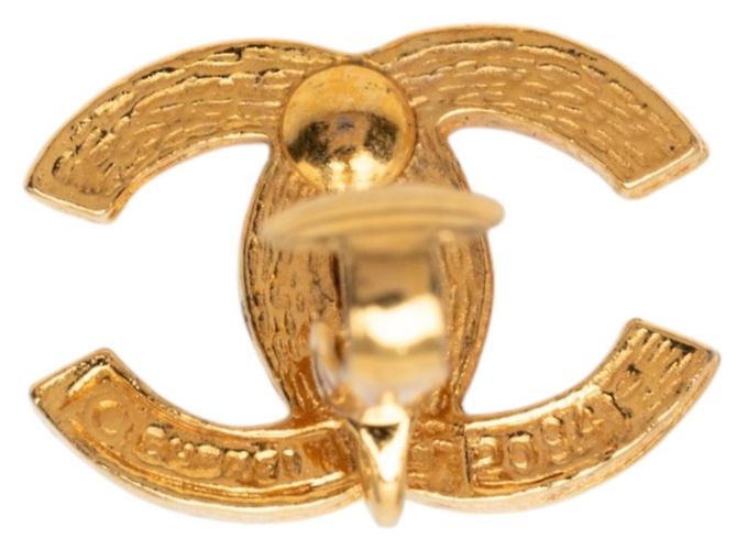 Orecchini a clip Chanel placcati oro e strass D'oro - vista 3
