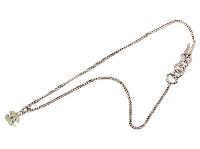 Collana con pendente Chanel Coco Mark Argento Verde - vista 3