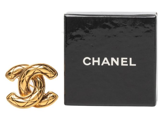 Timeless Spilla Chanel Matelassé Coco Mark D'oro - vista 4