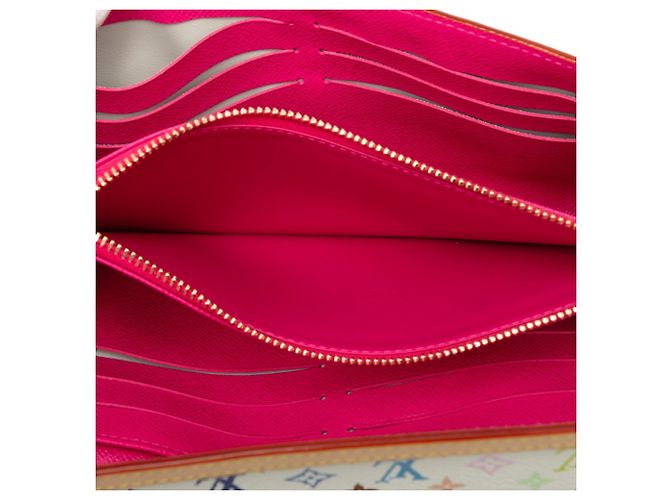 Sarah Louis Vuitton x Takashi Murakami Long Wallet Rosa Bianco - vista 4