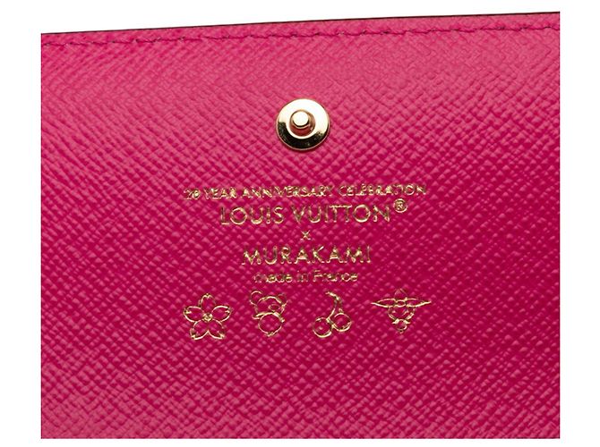 Sarah Louis Vuitton x Takashi Murakami Long Wallet Rosa Bianco - vista 5
