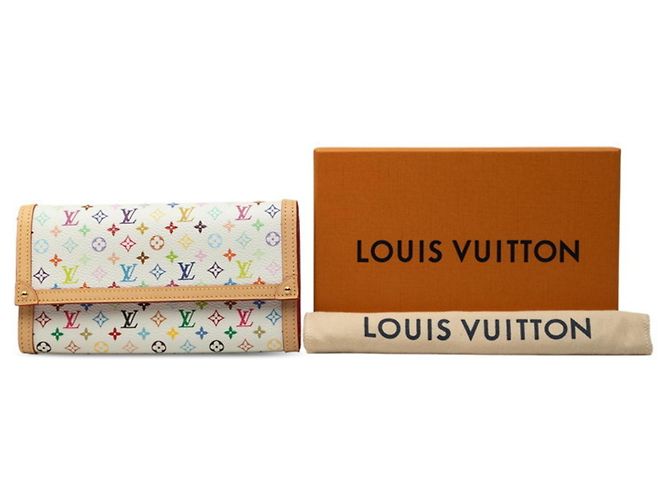 Sarah Louis Vuitton x Takashi Murakami Long Wallet Rosa Bianco - vista 6