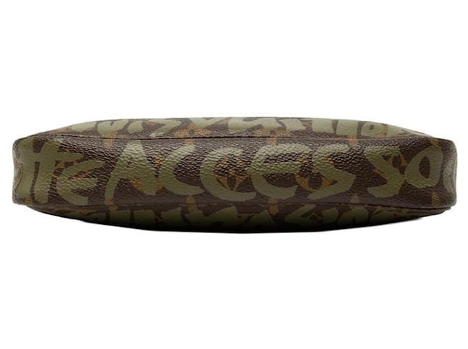 Louis Vuitton Monogram Graffiti Pochette Accessoires Marrone Cachi - vista 3