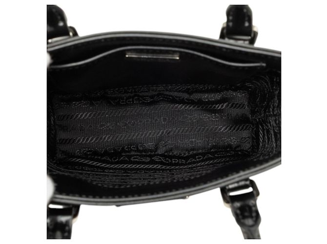 Borsa a mano in pelle nera Prada Nero - vista 4