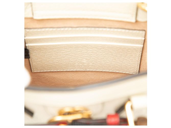 Mini borsa tote Gucci Bamboo Diana Bianco Crudo - vista 5