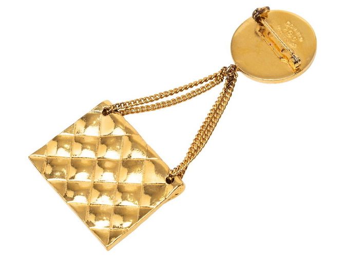 Spilla Vintage Chanel D'oro - vista 2