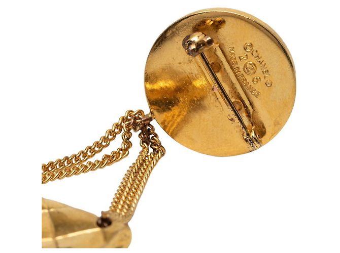 Spilla Vintage Chanel D'oro - vista 3
