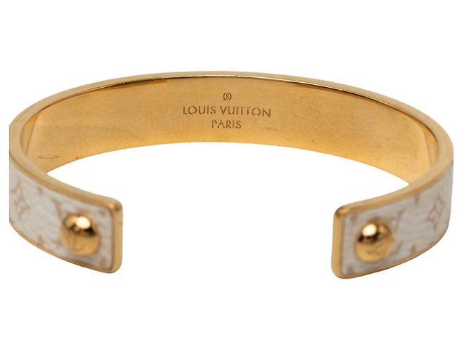 Bracciale Jonc Wild LV Louis Vuitton Bianco D'oro - vista 4