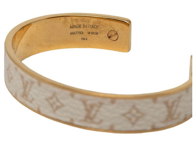 Bracciale Jonc Wild LV Louis Vuitton Bianco D'oro - vista 5
