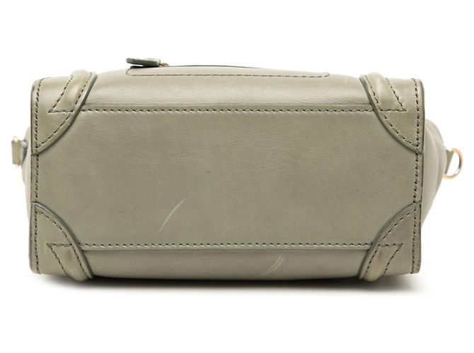 Céline Borsa a mano/Borsa a tracolla Celine Luggage Nano Shopper Verde Cachi - vista 3