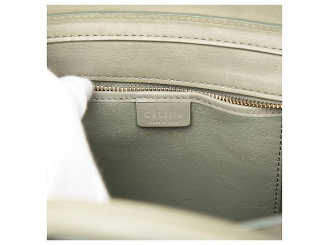 Céline Borsa a mano/Borsa a tracolla Celine Luggage Nano Shopper Verde Cachi - vista 5
