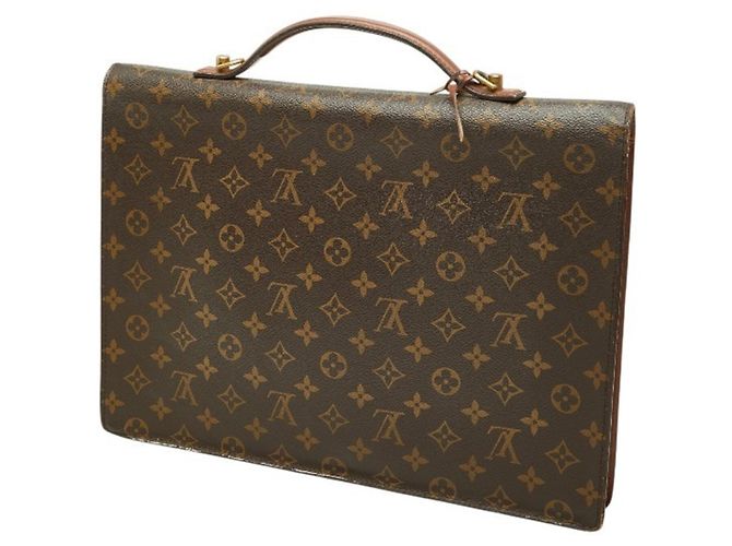 Borsa Louis Vuitton Monogram Portedocuments Bandoulière Marrone - vista 2
