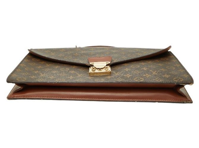Borsa Louis Vuitton Monogram Portedocuments Bandoulière Marrone - vista 3