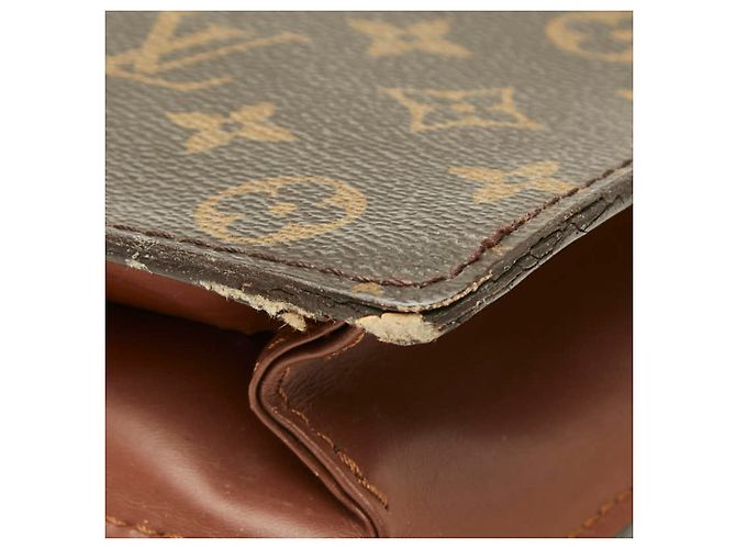 Borsa Louis Vuitton Monogram Portedocuments Bandoulière Marrone - vista 5