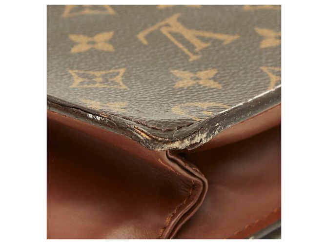 Borsa Louis Vuitton Monogram Portedocuments Bandoulière Marrone - vista 7