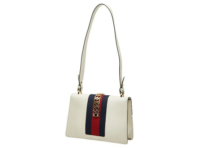 Borsa a tracolla Gucci Sherry Line Sylvie Bianco - vista 2