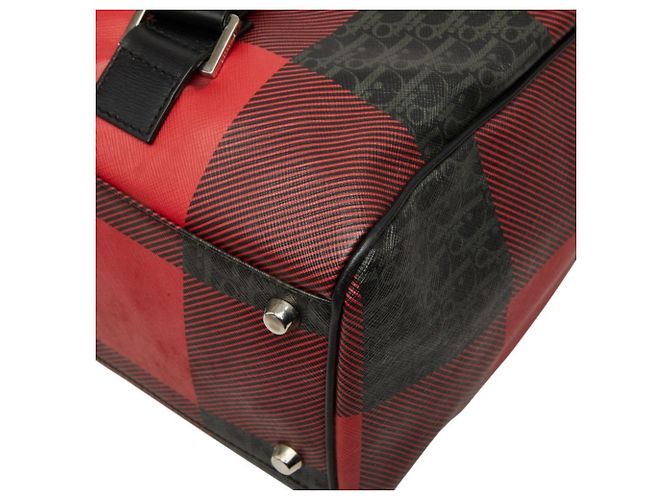 Christian Dior Borsa a tracolla a quadri Dior Homme Nero Rosso - vista 6
