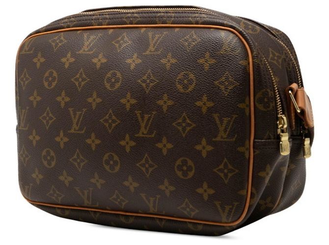 Borsa a tracolla Louis Vuitton Monogram Reporter PM Marrone - vista 2
