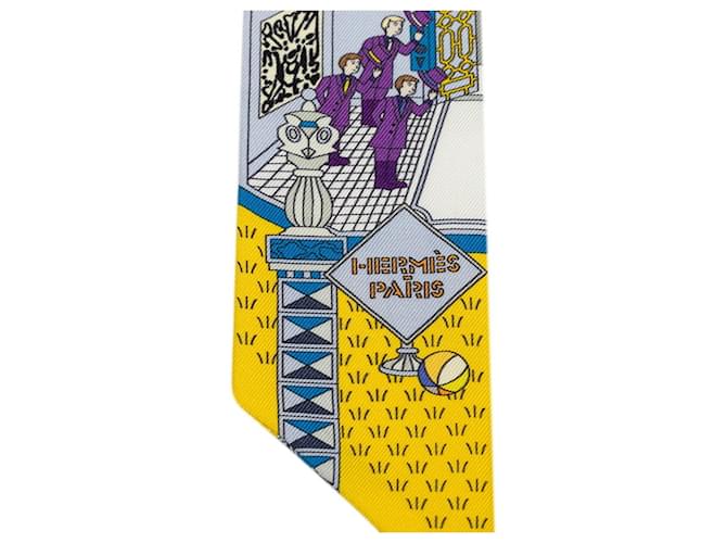 Sciarpa Hermès Twilly La Maison Des Carres Marrone Multicolore - vista 2