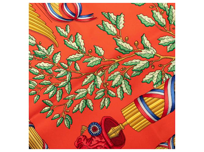 Sciarpa Hermès Carre 90 - Liberté, Égalité, Fraternité Nero Rosso - vista 5